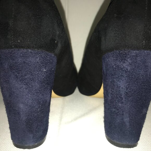Ann Taylor Black & Blue Suede Pump - Picture 14 of 15